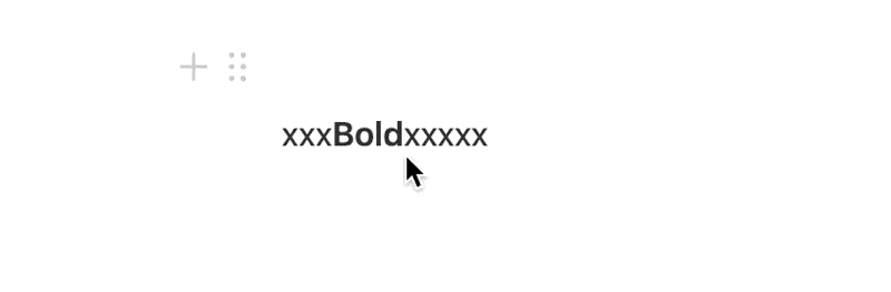 Bold text cursor affinity demo